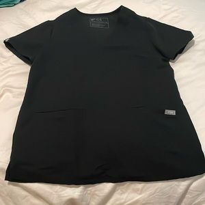 Figs black casma 3 pocket scrub top size xs